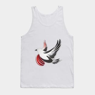 Soaring Dove of Peace with Red and Black Accents No. 946 Tank Top